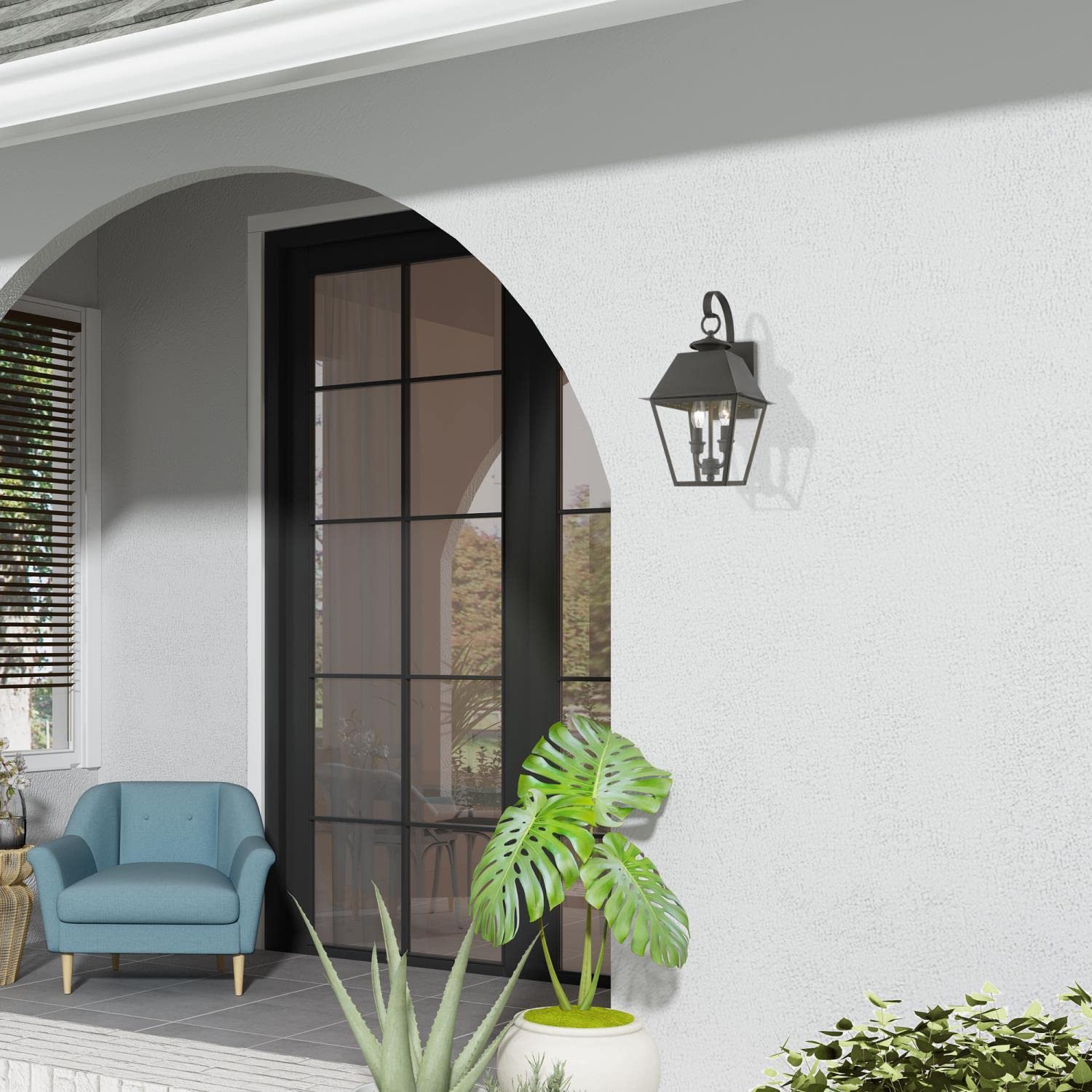 Livex Lighting Wentworth - 2-Light Outdoor Wall Lantern, Classic Style, 16.5