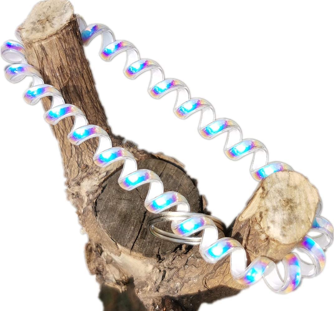 Iridescent Spiral Stretch Keychain Wristband - Pack of 5 Colorful Coil Bracelets for Keys, Jewelry & Accessories Organization - Perfect for Home, Office, Gym & Travel Use