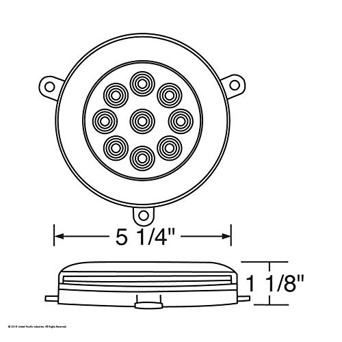 United Pacific 37115 Amber LED Turn Signal Light with Clear Lens - 21 LED for 2005+ Freightliner Century Class Trucks - Durable Replacement for Day & Night Driving Safety