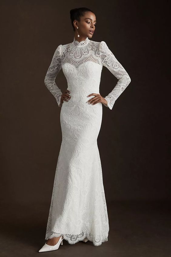 Willowby Orianna Gown - Elegant Lace Wedding Dress with Long Train & V-Neck | Perfect for Bridal Ceremony, Formal Events & Evening Galas