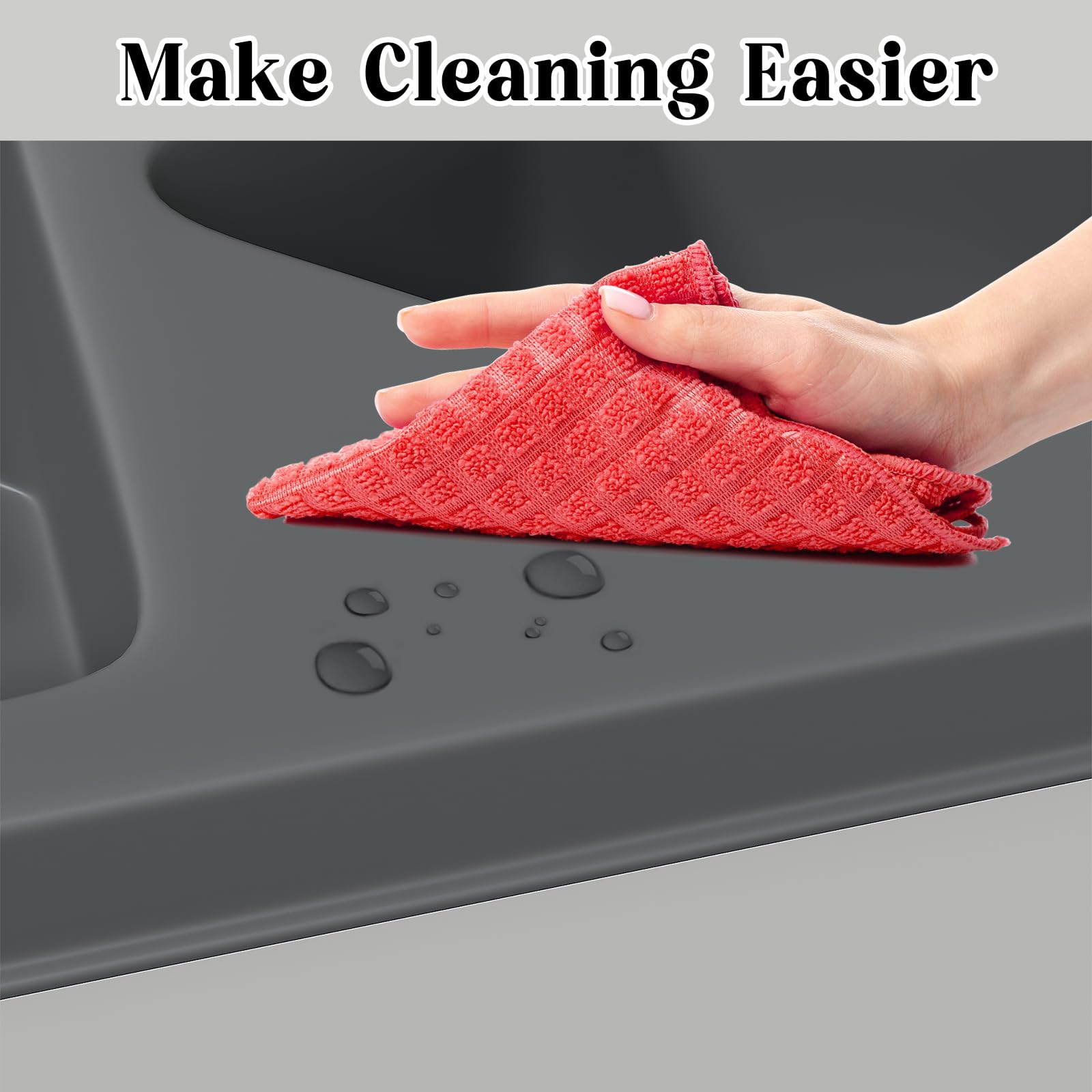 Rotatable Couch Caddy with Phone Holder & Cup Tray - Waterproof Sofa Organizer for Drinks, Snacks, Remote & Cellphone - Perfect for Living Room, Bedroom & Home Theater (Dark Gray)