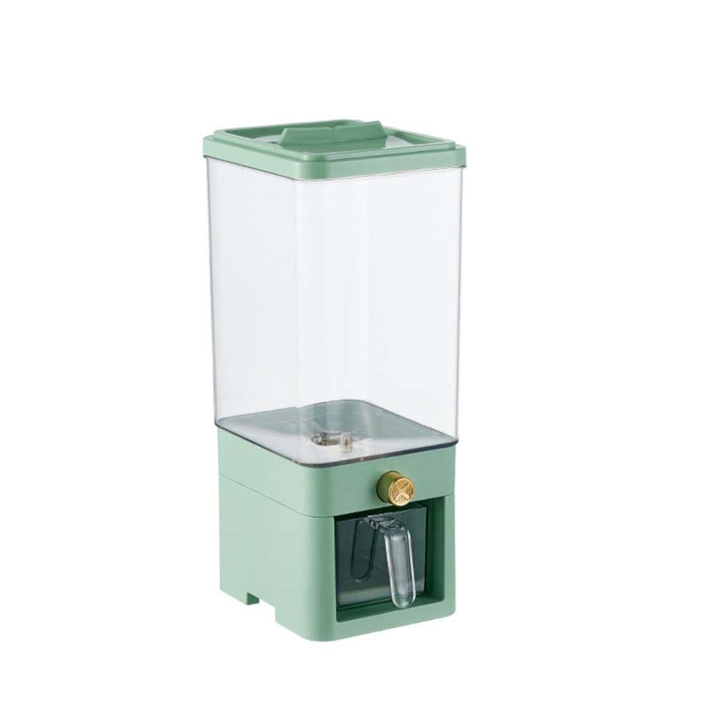 Press-Type Plastic Cereal & Rice Dispenser - Airtight Food Storage Container for Grains, Coffee Beans & Oatmeal | Perfect for Kitchen Pantry Organization & Bulk Food Storage