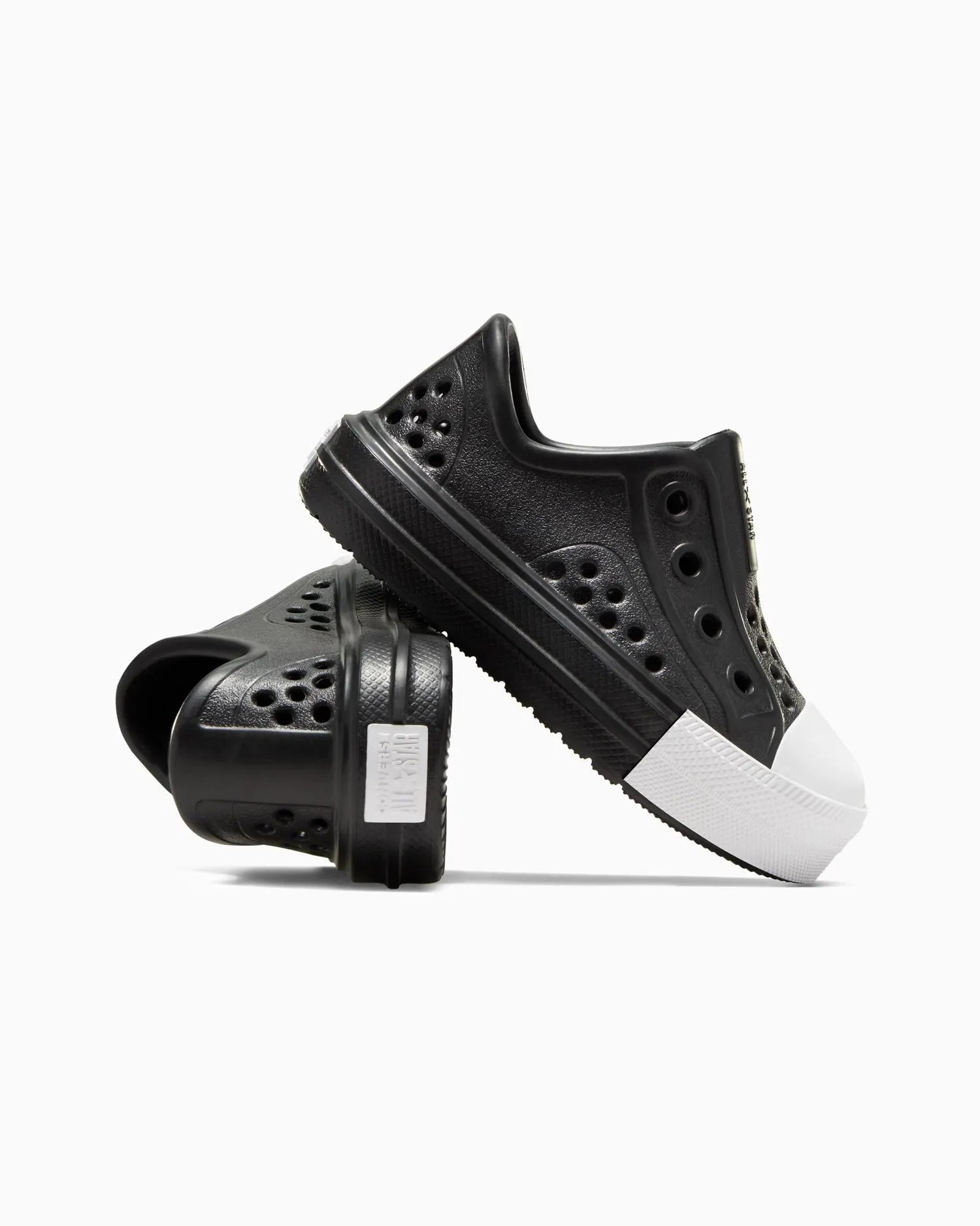 Converse Kids All Star Play Lite CX Easy On Black/White Clogs - Comfortable Slip-On Sneakers for Boys & Girls - Perfect for School, Play & Everyday Wear