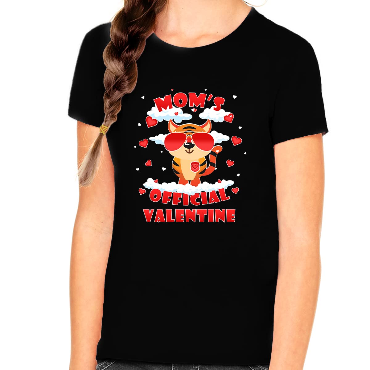 Valentine's Day Shirt for Girls - Cute Kids Valentine T-Shirt - Perfect Gift for Daughter, Niece & Granddaughter - School, Party & Family Celebration Outfit