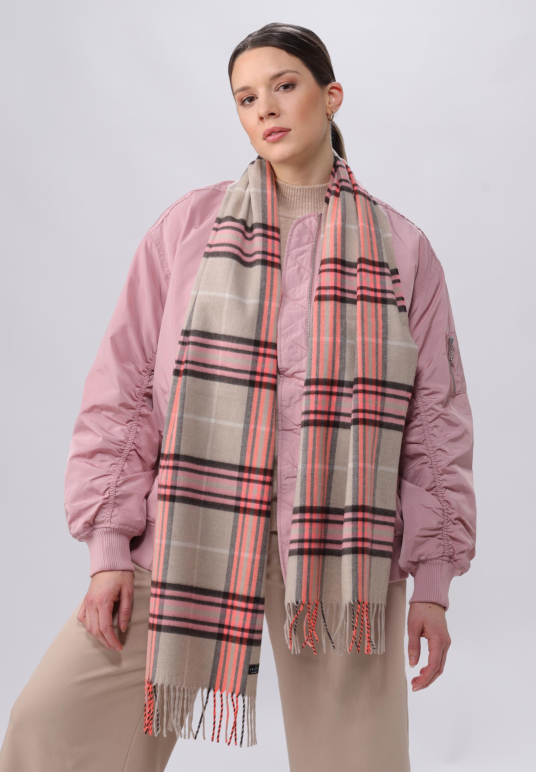 Luxury FRAAS Plaid Oversized Cashmink Scarf - Soft Winter Wrap for Women & Men, Perfect for Cold Weather, Travel & Fashion Accessories
