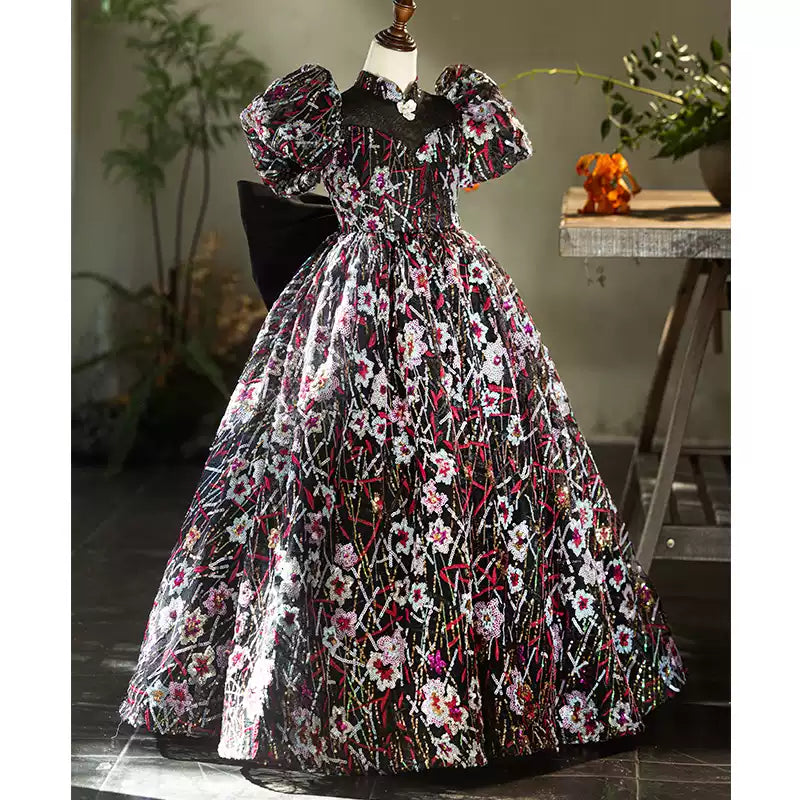 Adorable Baby Girl Puffy Beauty Pageant Dress - Toddler Princess Birthday Party Gown for Special Occasions | Perfect for Pageants, Photoshoots & First Birthday Celebrations
