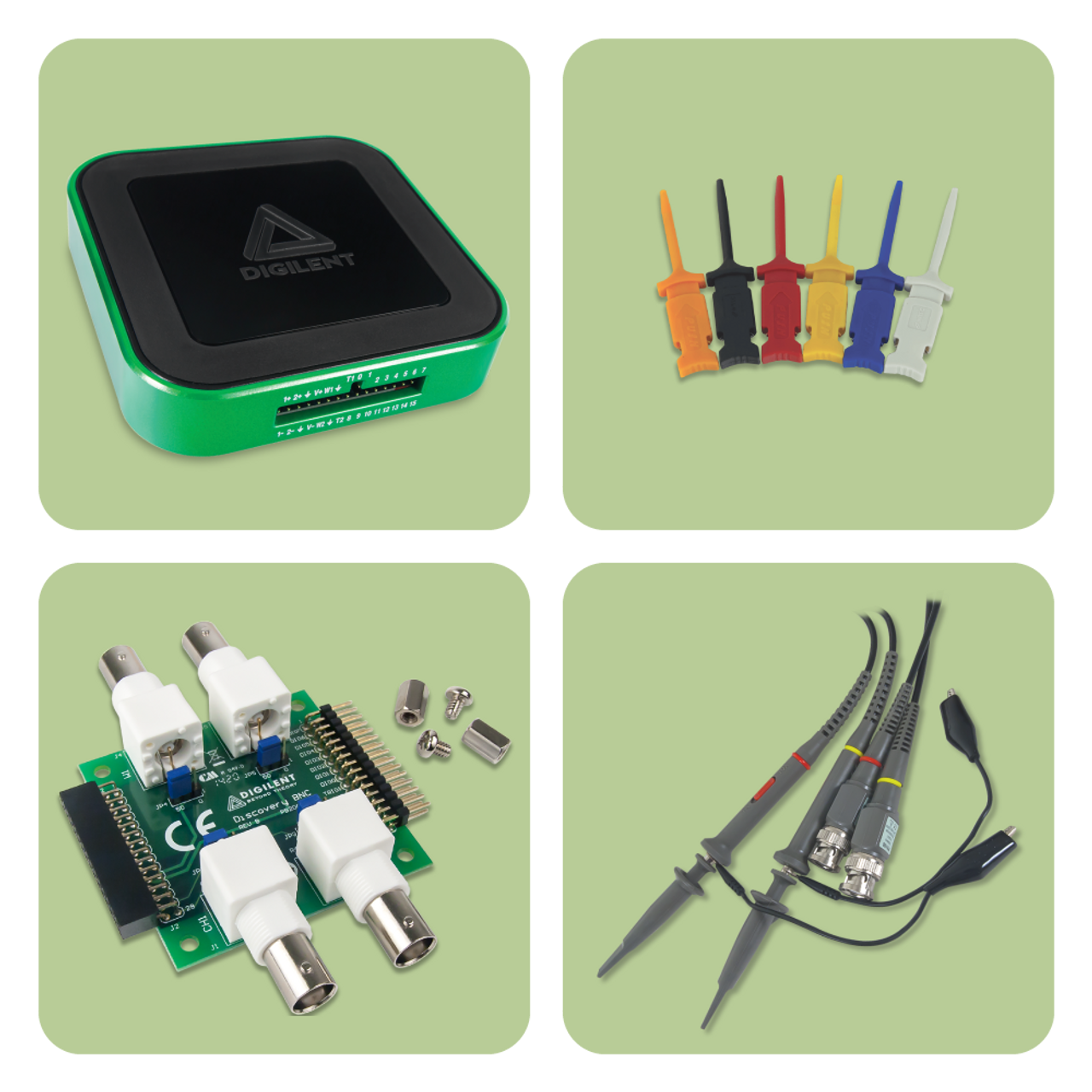 Digilent Analog Discovery 3 Pro Bundle Kit - 100MHz USB Oscilloscope, Logic Analyzer & Waveform Generator for Electronics Engineering, Circuit Design & STEM Education