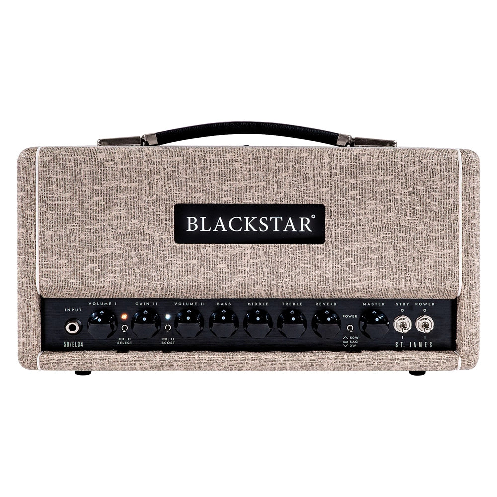 Blackstar St James 50W Tube Guitar Amplifier Head - Fawn Color | Professional Electric Guitar Amp for Stage & Studio Recording | Perfect for Rock, Blues & Metal Performances