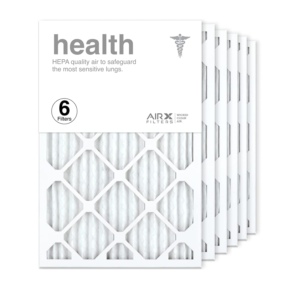 AIRX WICKED CLEAN AIR 16x24x1 MERV 13 Pleated HVAC AC Furnace Air Filter - 6-Pack for Home & Office - Made in USA - Improves Indoor Air Quality for Allergies & Asthma Relief