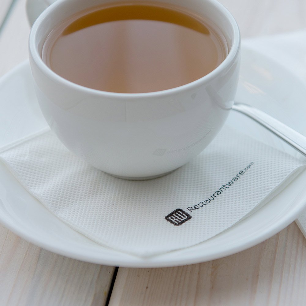 Restaurantware Luxenap 7.87 Inch Cocktail Napkins - 4800 Disposable Beverage Napkins, 2-Ply Linen Feel White Paper Bar Napkins, Soft & Absorbent for Coffee, Tea, Snacks - Perfect for Bars, Restaurants, Catering & Home Entertaining