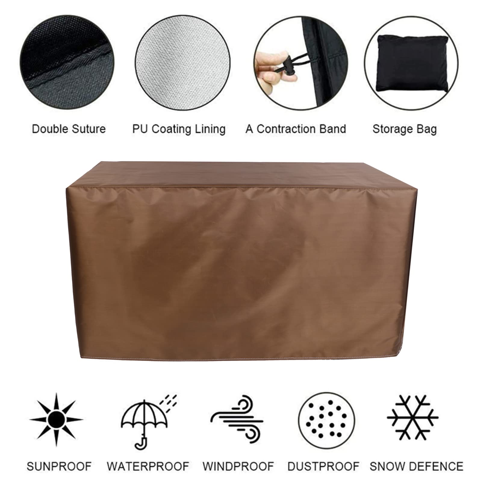 78x78x31 Inch Waterproof Windproof Rectangular Square Patio Furniture Set Cover - Heavy Duty 420D Oxford Fabric for Outdoor Table Protection - Perfect for Backyard, Deck, and Garden Use