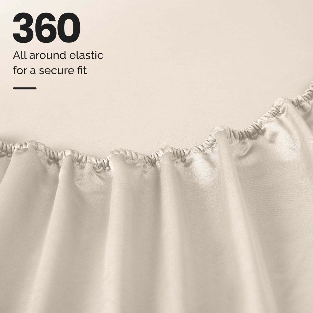 Luxury 1200 Thread Count Egyptian Cotton Deep Pocket Bed Sheet Set - Queen Size, Soft & Breathable for Ultimate Comfort - Perfect for Master Bedroom, Guest Room & Hotel Use