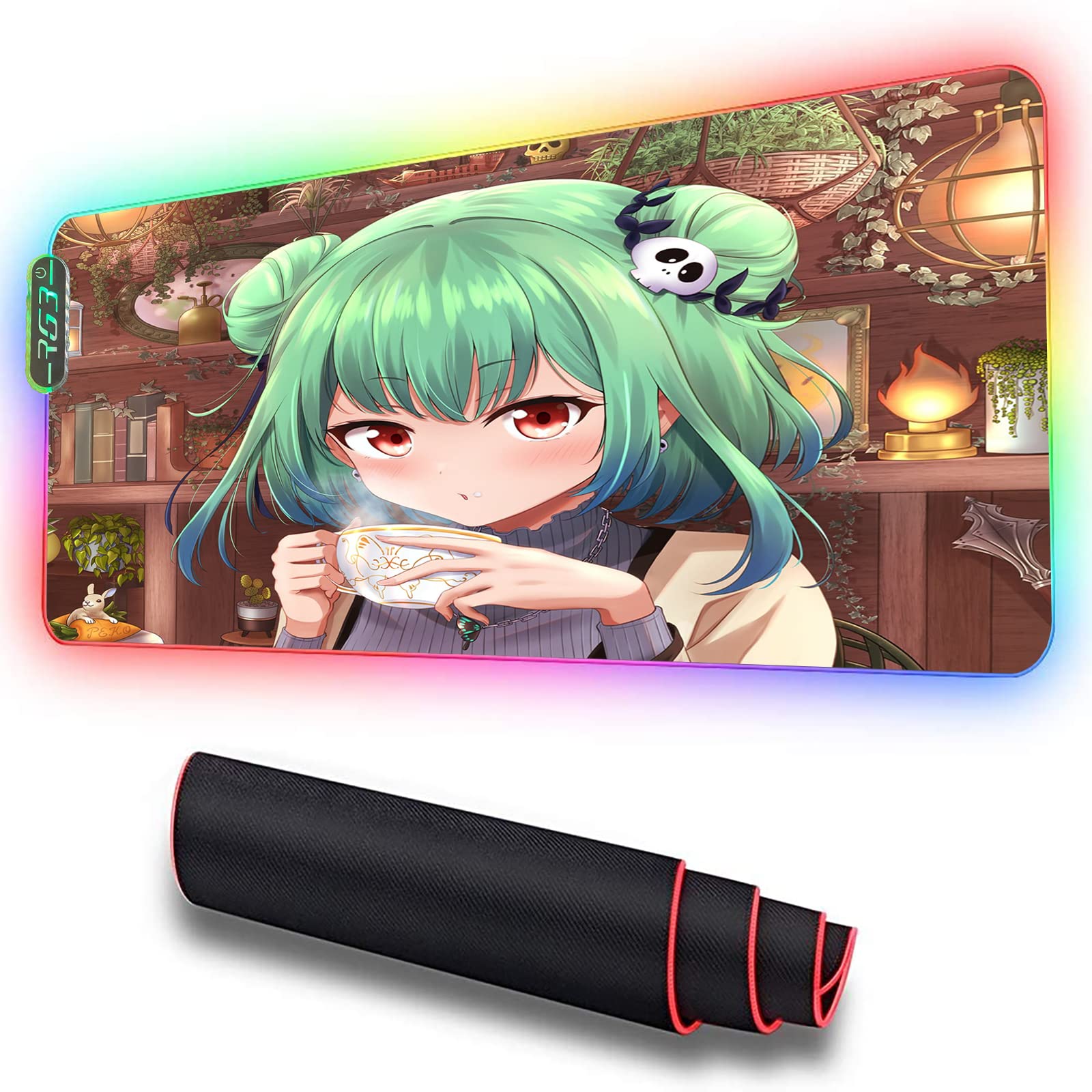 RGB Gaming Mouse Pad with LED Lights - Large 400x900mm Luminous Desk Mat for Computer & Keyboard - Perfect for Gaming, Office & Streaming Setup