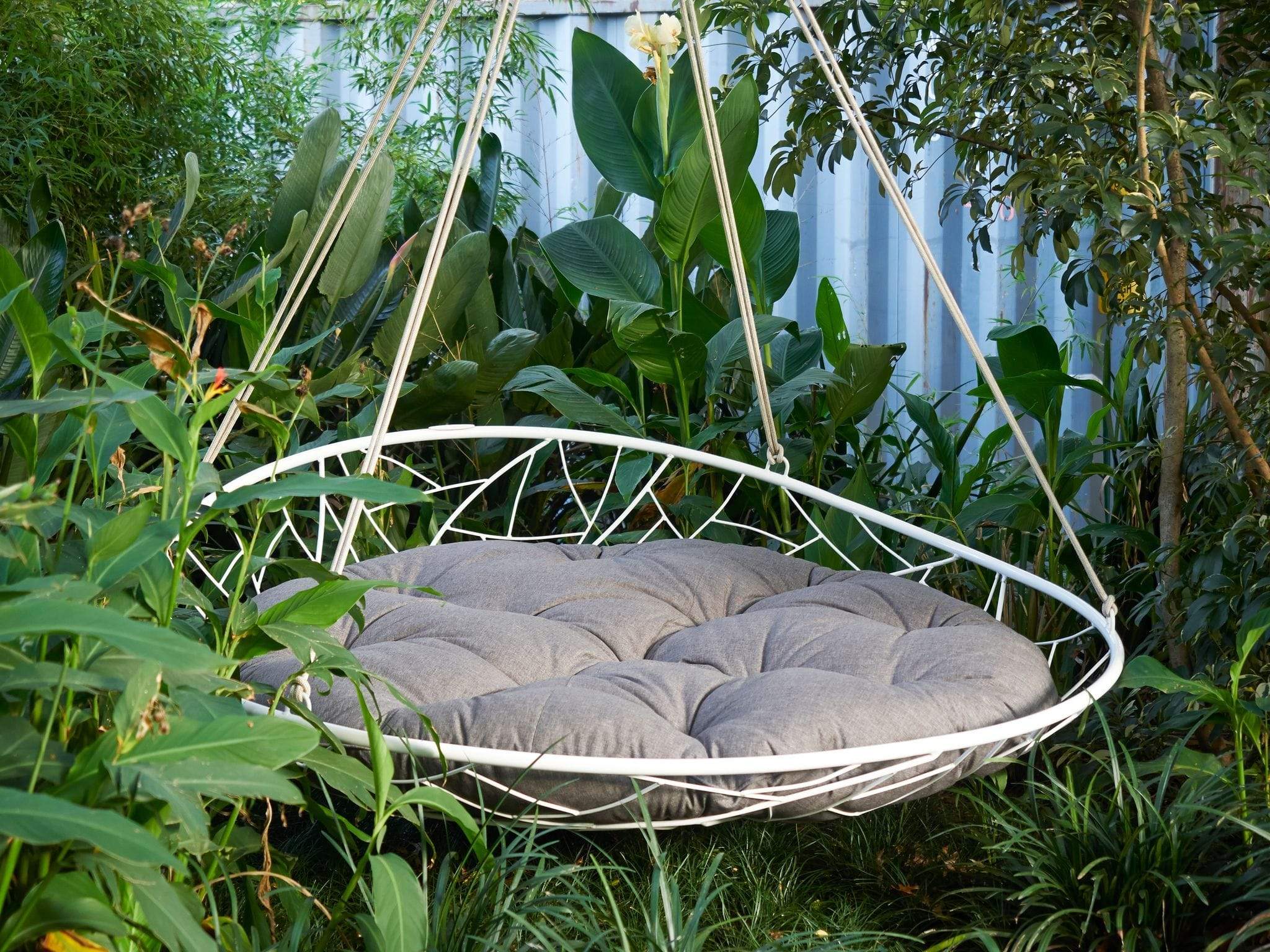 Big Basket Hanging Chair - Comfortable Woven Rattan Swing Seat for Indoor/Outdoor Use - Perfect for Patio, Garden, Balcony & Bedroom Relaxation