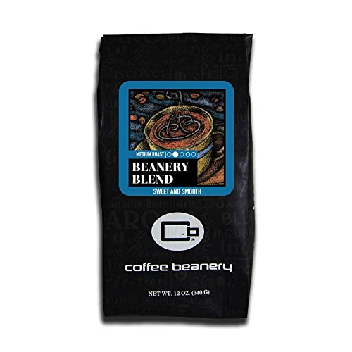 Beanery Blend Specialty Coffee - Premium 12oz Light-Medium Roast Whole Bean Coffee Bag | Gourmet Coffee for Home Brewing, Office Use & Gifts