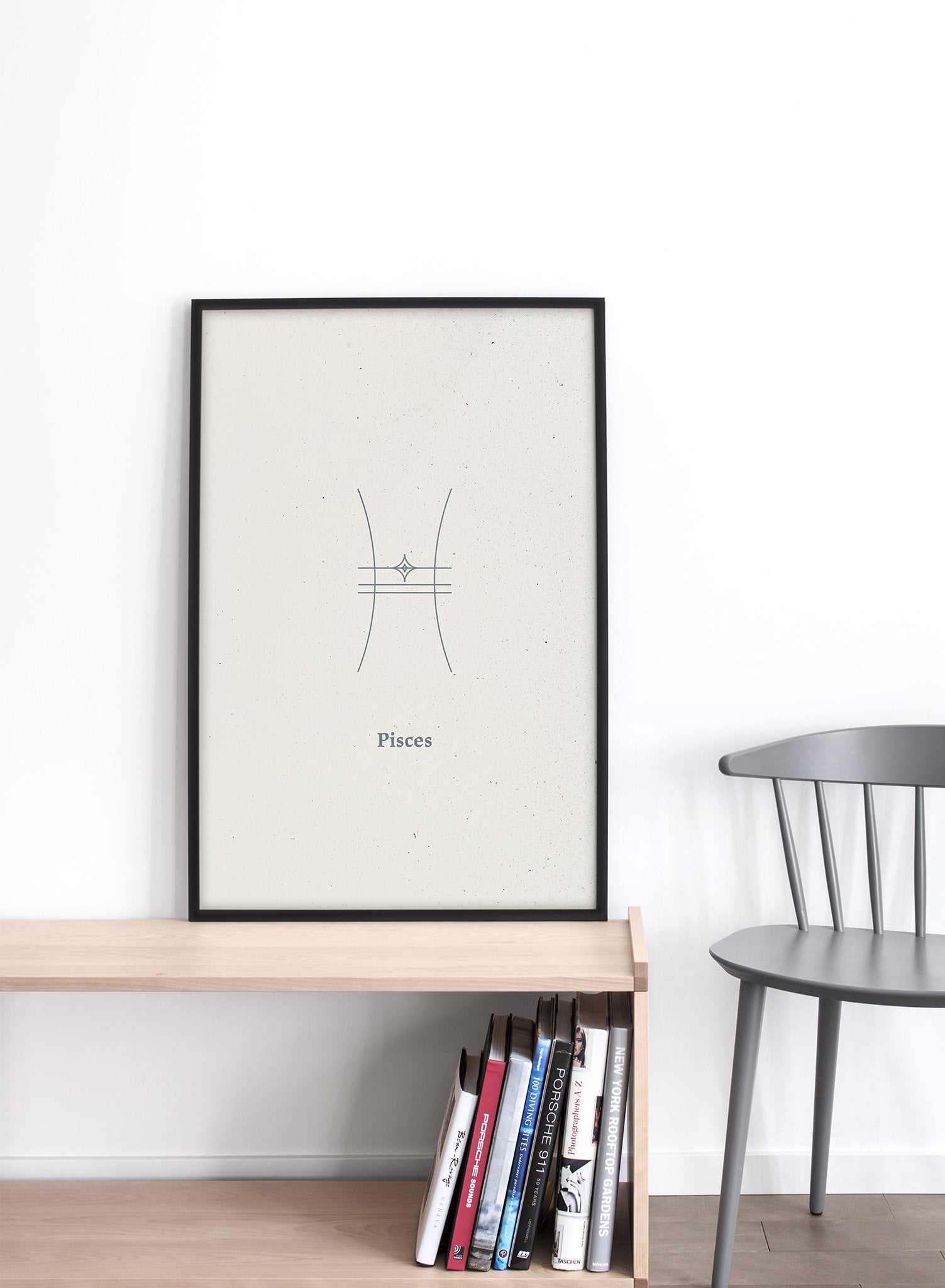 Minimal Pisces Zodiac Poster - Elegant Astrology Wall Art for Home, Office & Bedroom Decor - Perfect Gift for Horoscope & Astronomy Lovers