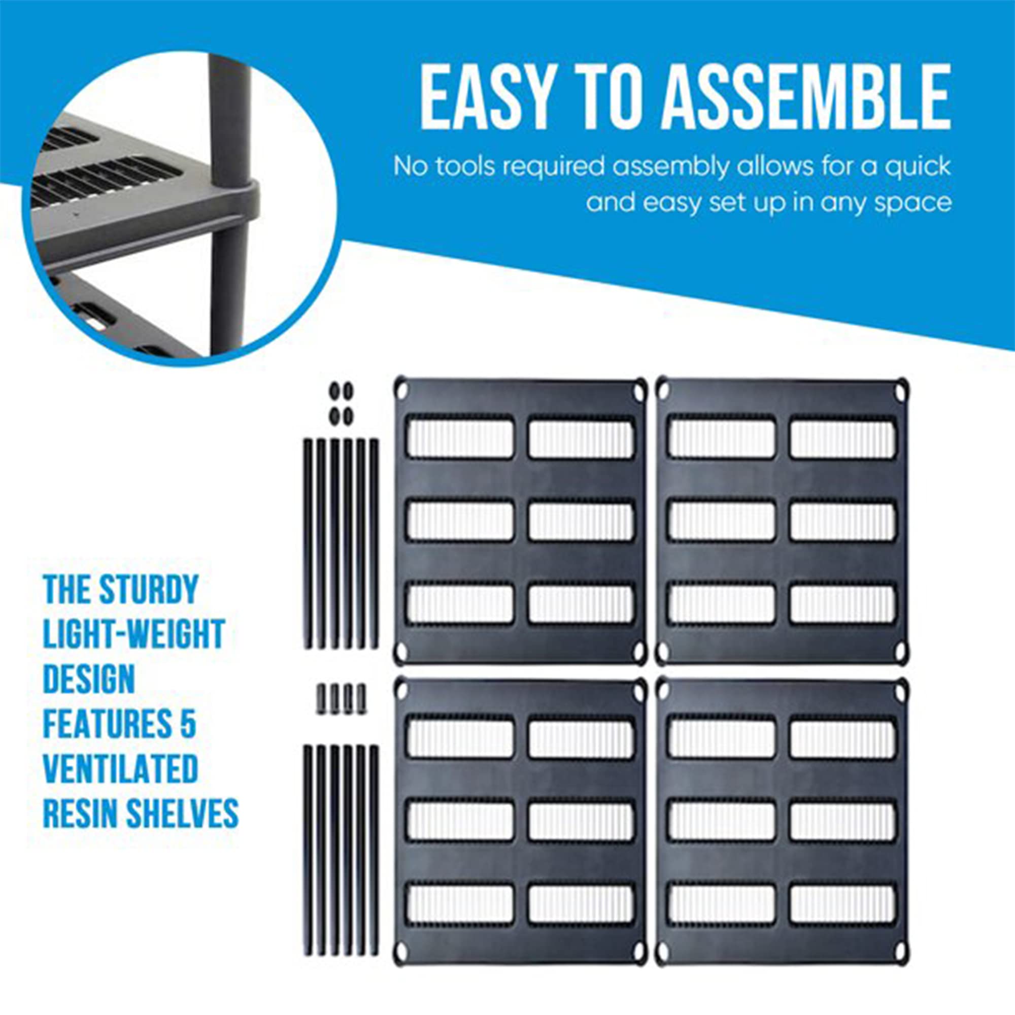 Heavy Duty Juggernaut Storage Utility Shelving Unit - 36