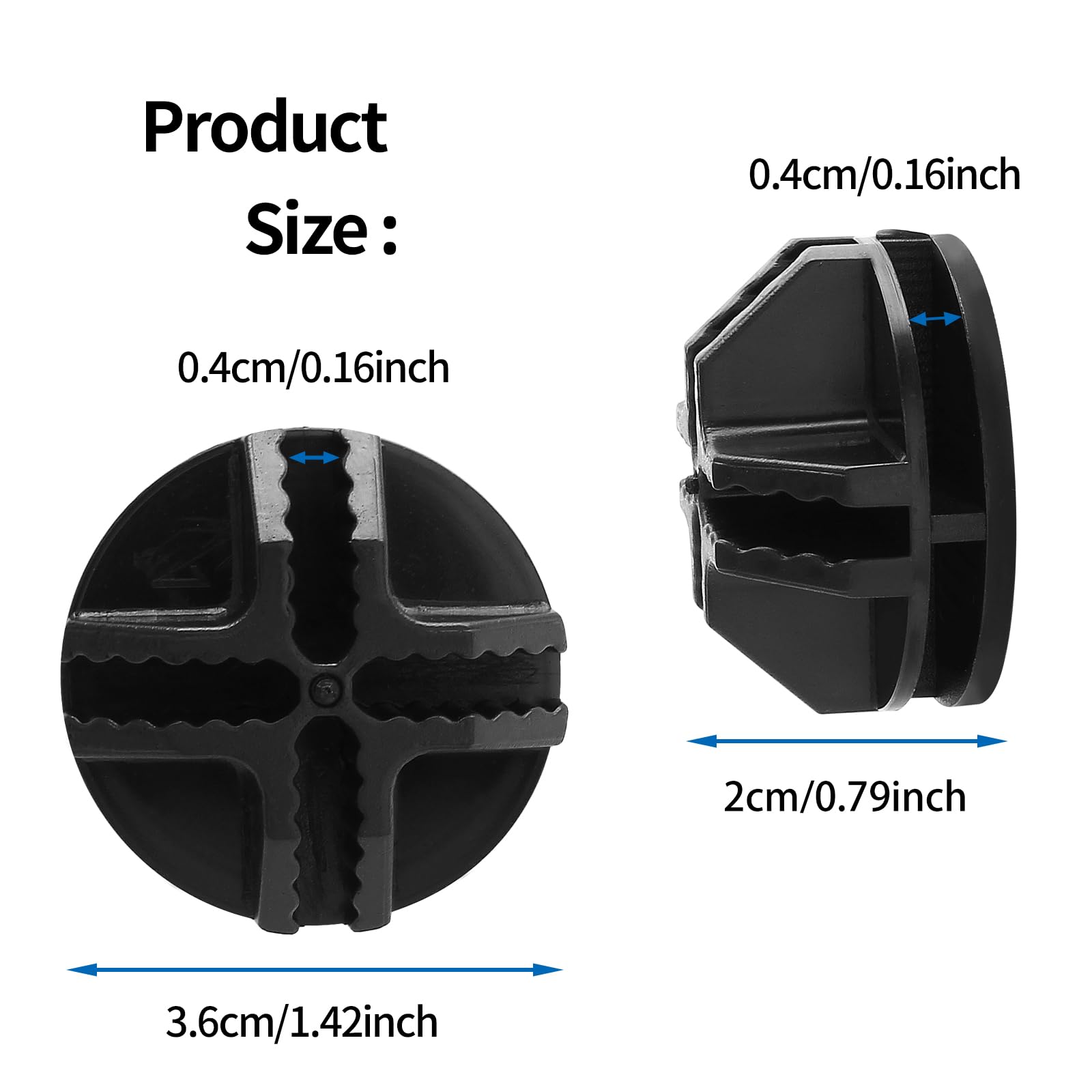 Litoexpe 36 Pcs Black Plastic Wire Cube Connectors for Modular Storage - Compatible with 3-4mm Diameter Metal Grid Shelves | Perfect for Closet Organization, DIY Shelving Units & Home Storage Solutions