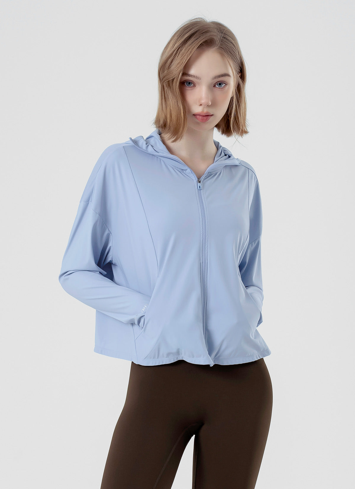 Lightweight Cooling Loose Fit Crop Hoodie Jacket for Women - Breathable Summer Outdoor Workout & Casual Wear
