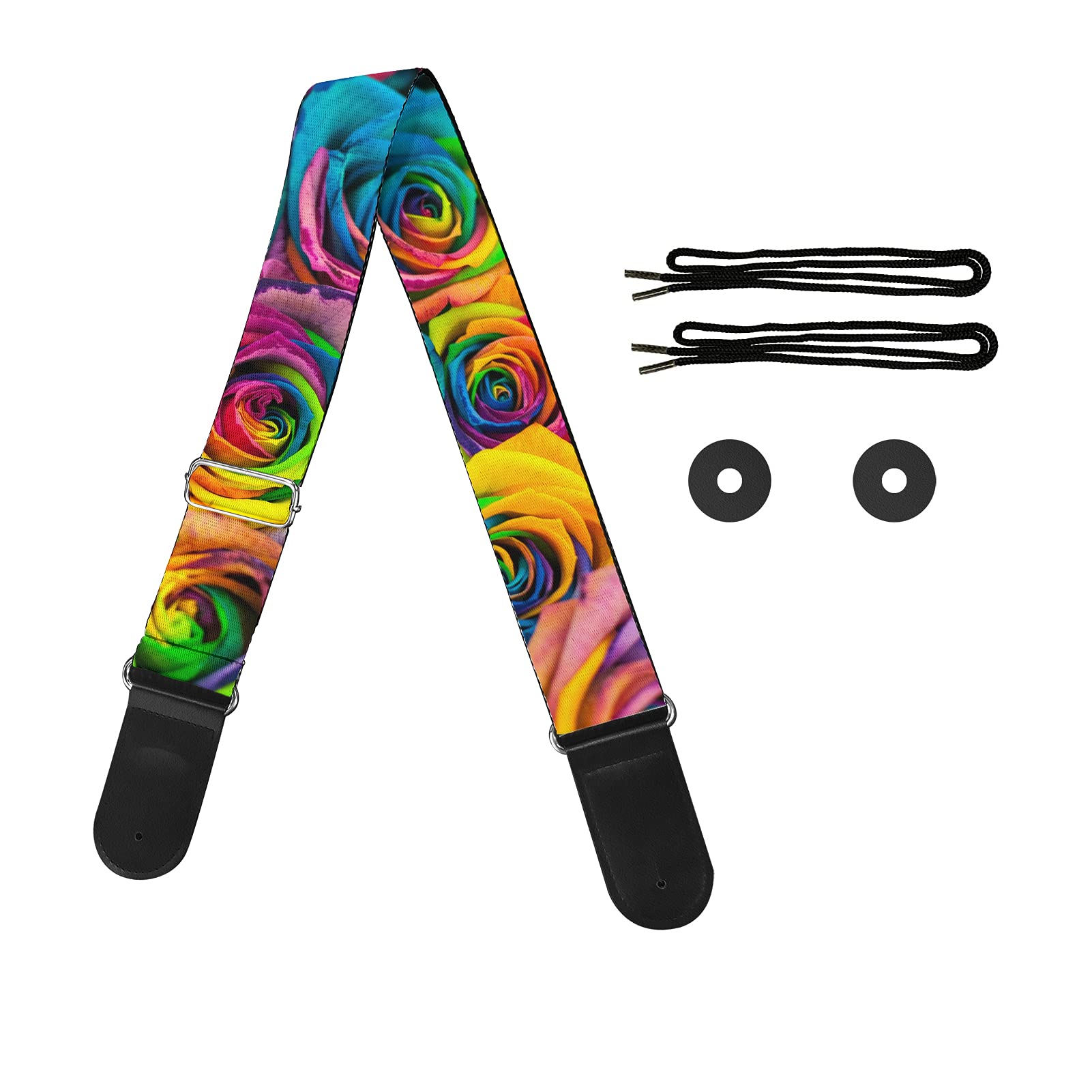 Jeiento Guitar Strap with Padded Shoulder Support & Strap Locks - Comfortable Adjustable Guitar Accessories for Acoustic & Bass Guitars - Perfect for Live Performances, Studio Sessions & Practice