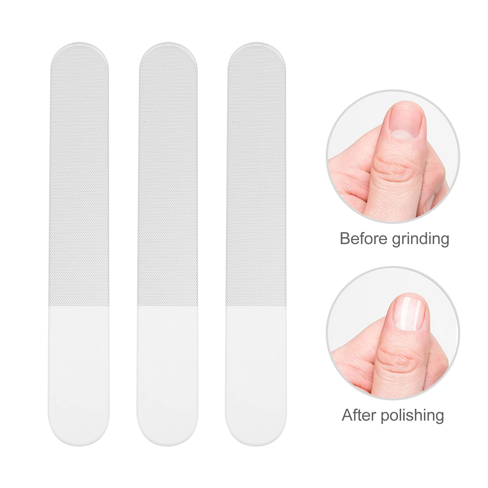 8-Piece Glass Nail File Set - Professional Nail Care Tools for Manicure & Pedicure - Long-Lasting Nail Buffer, Sanding Block & Nail Art Supplies - Perfect for Home, Salon & Travel Nail Care
