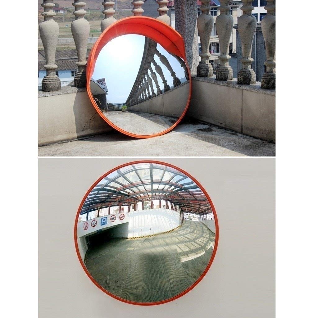 Convex Traffic Safety Mirror - 45-120cm Wide Angle Flexible Road Mirror for Schools, Parking Lots & Warehouses (100cm Size) | Durable & Portable Outdoor Security Mirror