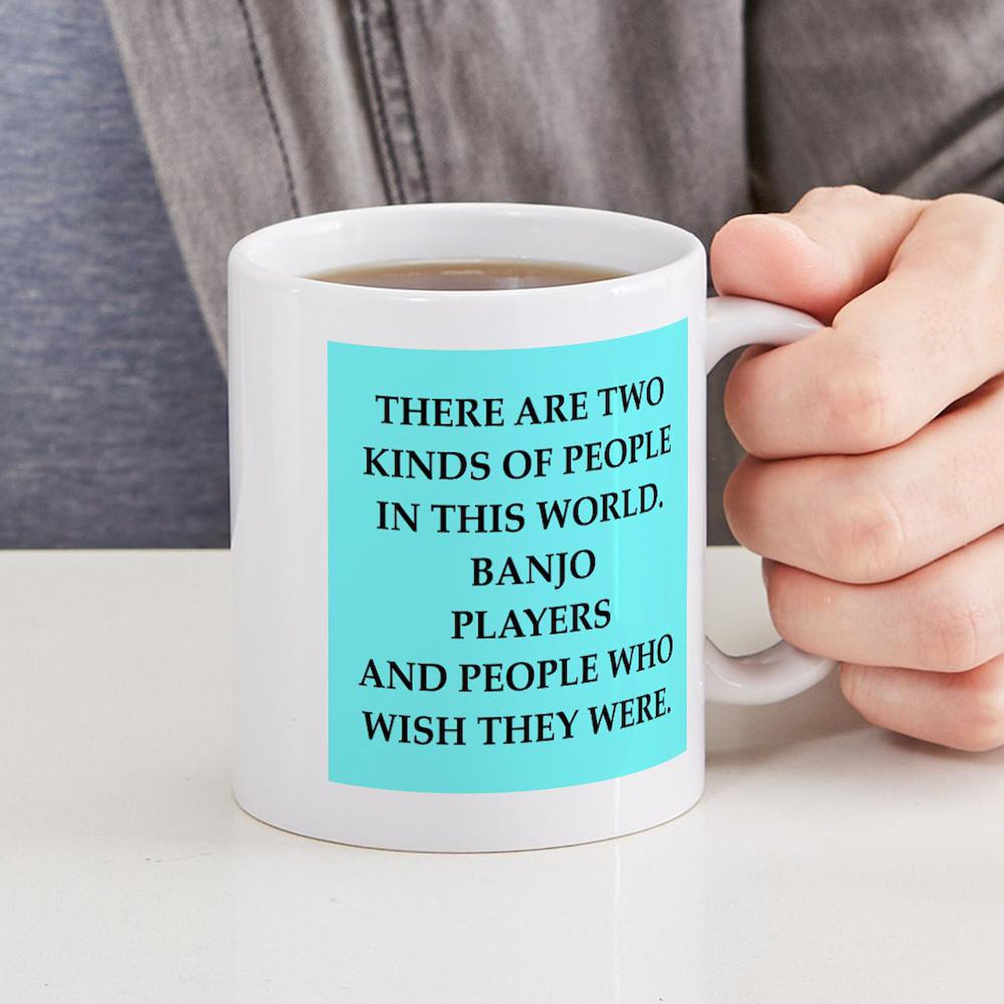 Banjo Mug 11 oz (325 ml) Ceramic Coffee Cup - Perfect for Tea, Hot Chocolate & Office Use - Gift for Music Lovers & Banjo Players