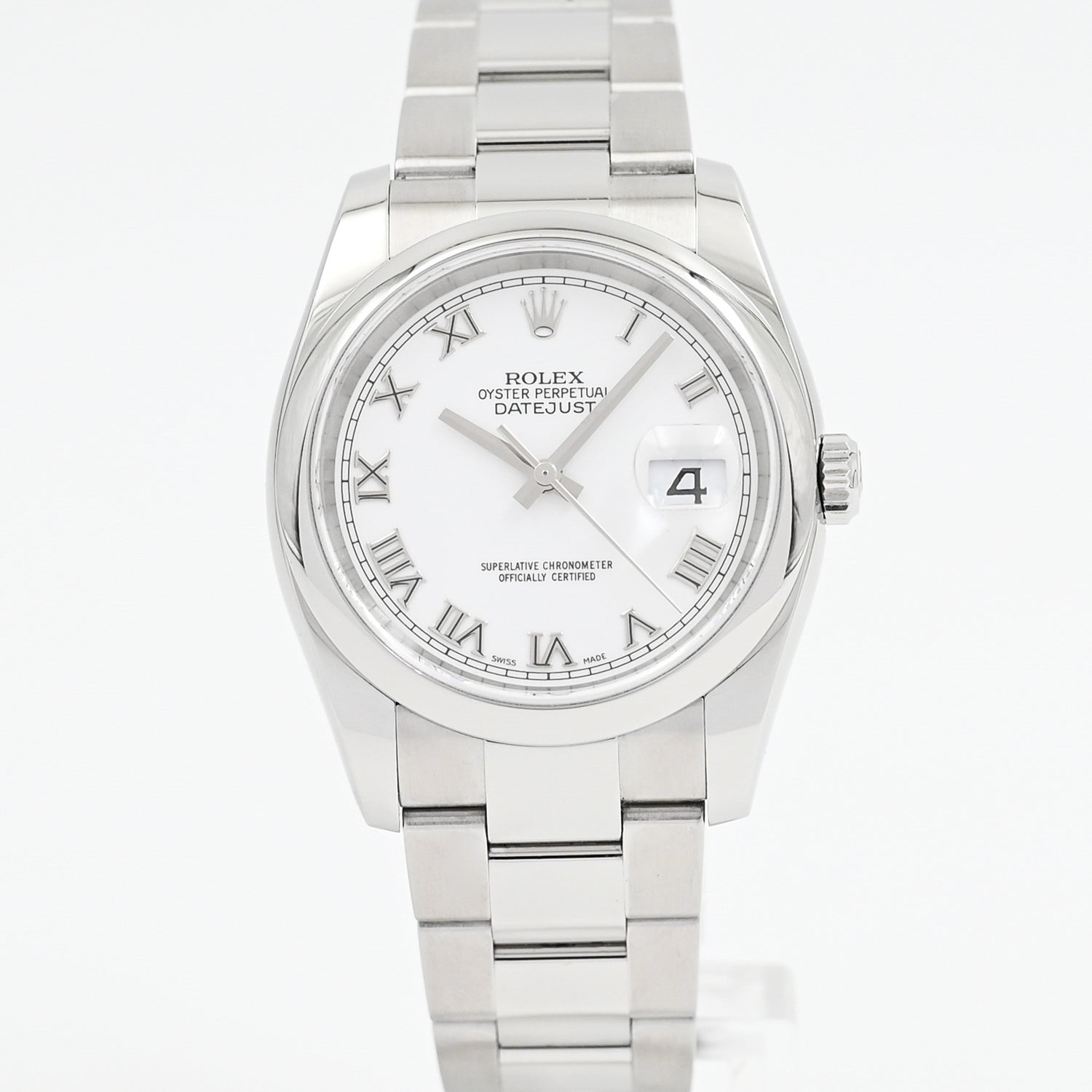 Authentic Rolex Datejust 36mm Stainless Steel Watch - 2006 Model - Luxury Men's Timepiece for Business & Formal Occasions