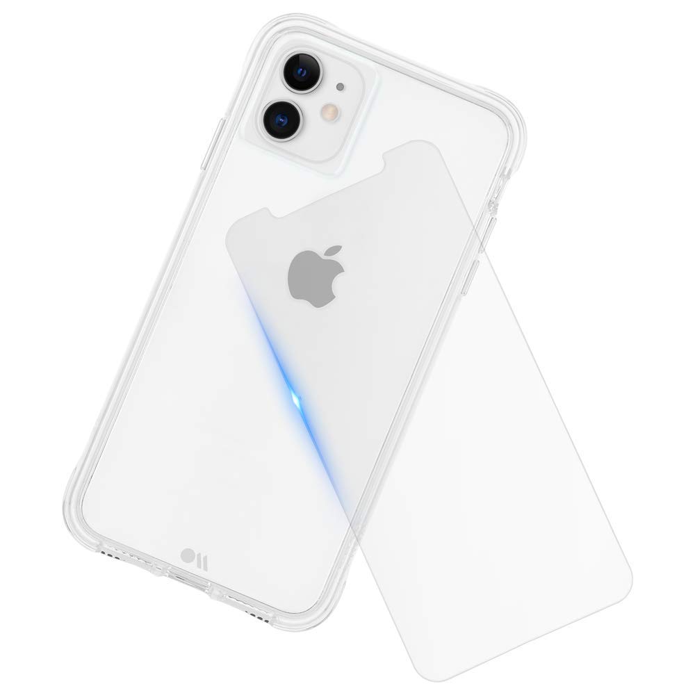 Case-Mate Tough Clear iPhone 11 Case with Tempered Glass Screen Protector - 6.1 Inch Protective Cover for iPhone 11 (2019) - Shockproof, Scratch Resistant - Perfect for Everyday Use, Travel & Outdoor Activities