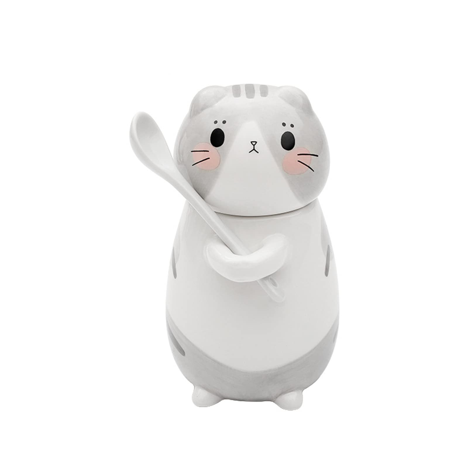 Floette Cute Cat Ceramic Coffee Mug - 12oz Novelty Cat Lover Gift for Home, Office & Tea Time - Perfect for Cat Owners & Coffee Enthusiasts (A08)