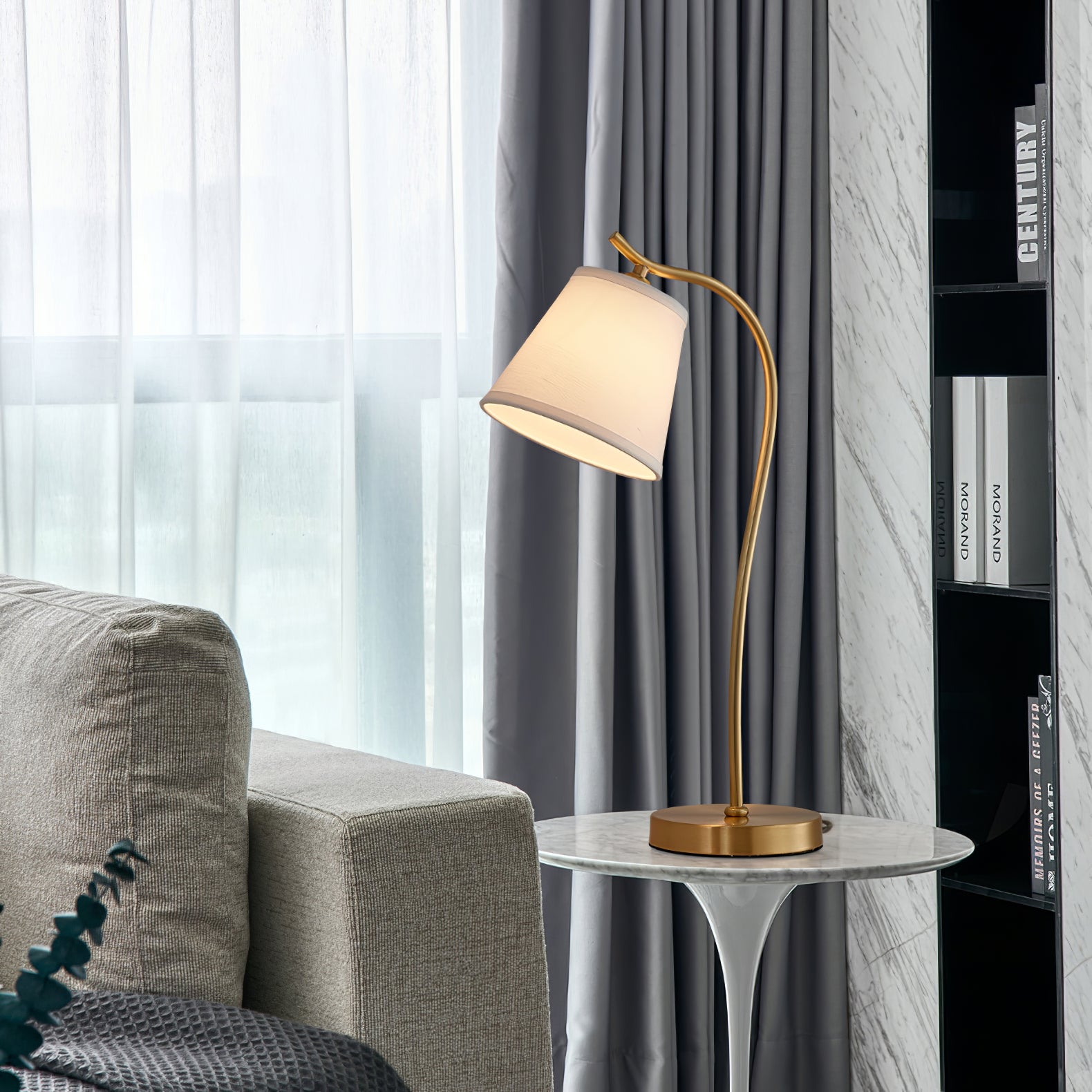 Aneta Table Lamp - Modern LED Desk Lamp with Adjustable Brightness & Color Temperature for Home Office, Bedroom, and Study Room Lighting