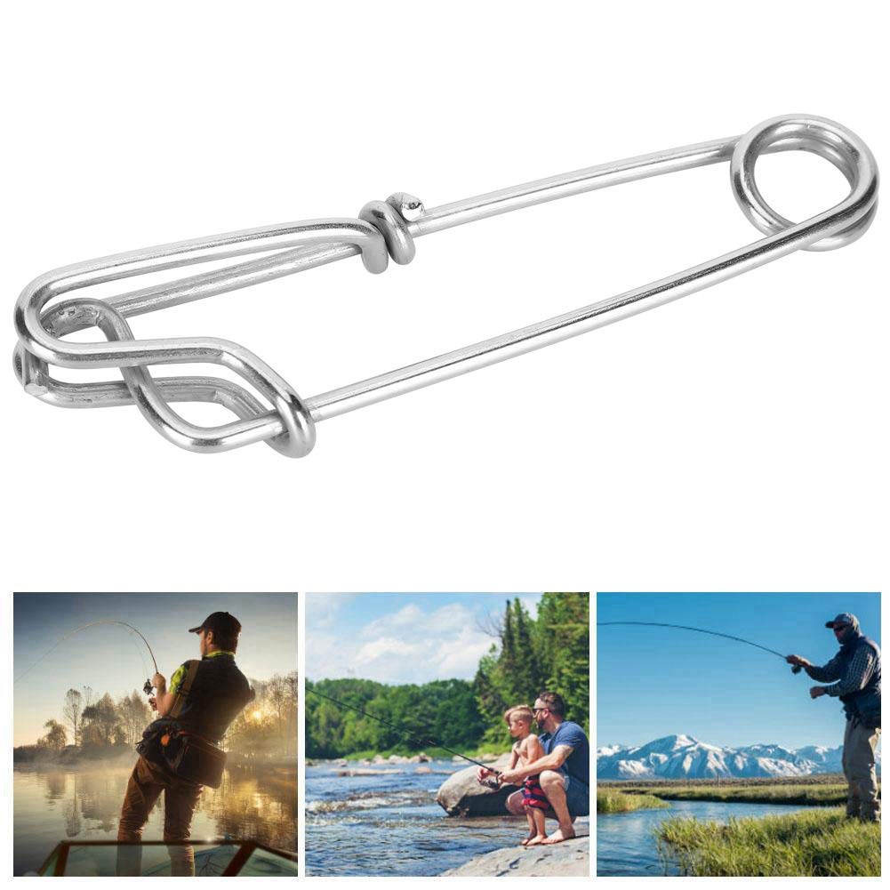6 Pack Stainless Steel Tuna Clips - Easy On/Off for Fishing & Boating