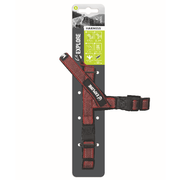 M PETS Explore Harness - Adjustable Dog Harness for Small, Medium & Large Breeds - Reflective & Breathable Pet Vest for Walking, Hiking & Outdoor Adventures