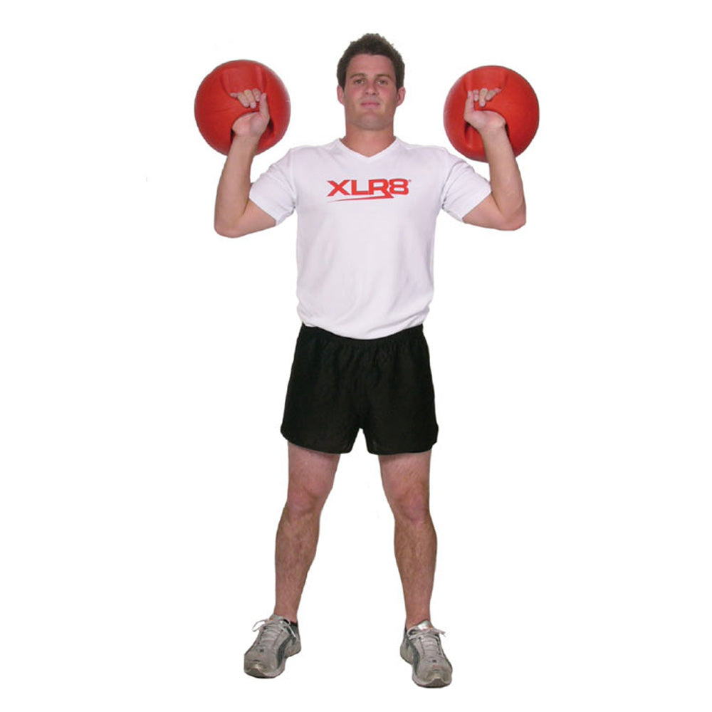 XLR8 Double Grip Medicine Ball for Strength Training - 12LB Weighted Exercise Ball for CrossFit, Gym Workouts & Home Fitness - Perfect for Slam, Wall Ball & Functional Training Exercises