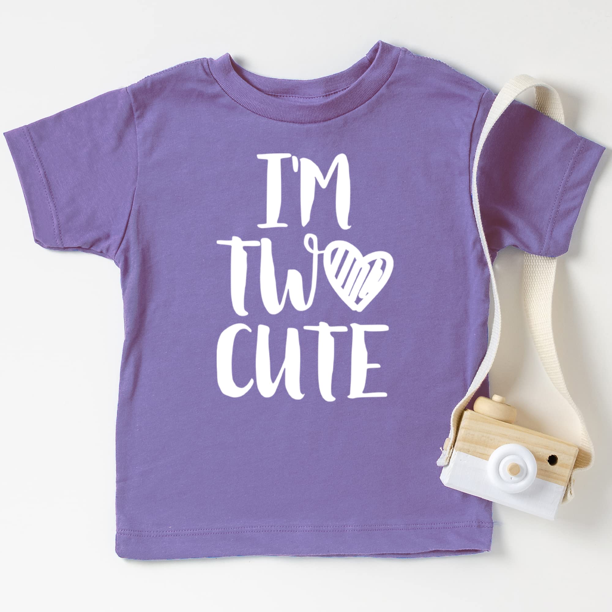 Olive Loves Im Two Cute 2nd Birthday Shirt for Toddler Girls - Adorable Second Birthday Outfit for Baby Girl - Perfect for Birthday Parties, Photo Shoots & Special Celebrations