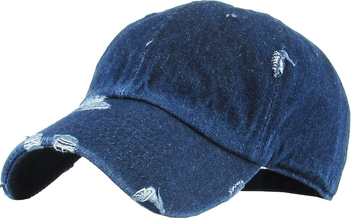 Distressed Baseball Cap KB4005 - Custom Embroidered & Monogram Hats for Men & Women - Perfect for Casual Wear, Sports & Outdoor Activities