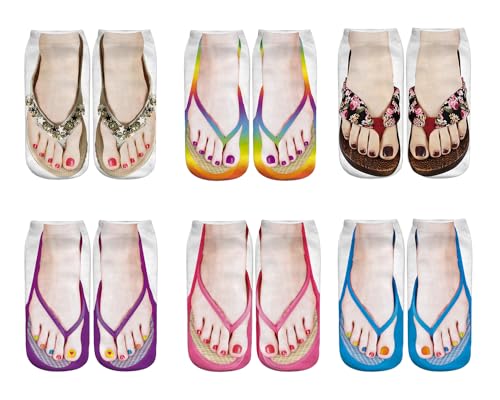 6 Pack-socks That Look Like Shoes