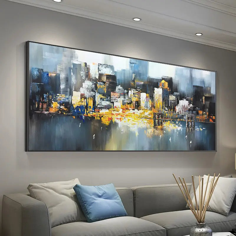 Urban Landscape Painting #UL 003 - Modern Wall Art for Home & Office Decor - Perfect for Living Room, Bedroom or Workspace