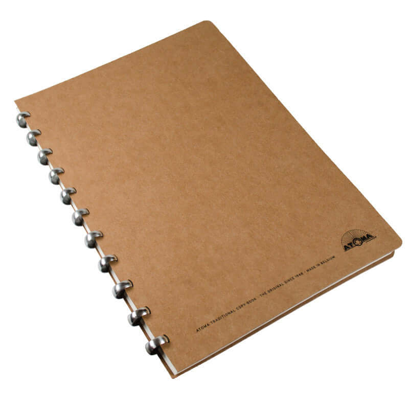 Atoma Refillable Notebook with Texon Cover - Brown, 210 x 295mm | Disc Bound System for Customizable Organization | Perfect for Journaling, Planning & Note-Taking