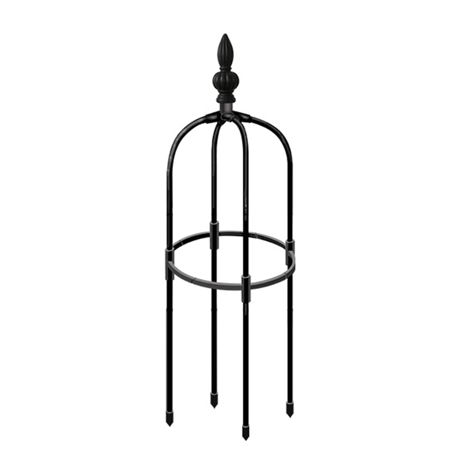35 Inch Garden Obelisk Trellis - Sturdy Metal Plant Support Tower for Climbing Roses, Vines & Outdoor Flowers - Perfect for Backyard Gardens, Patios & Vertical Gardening