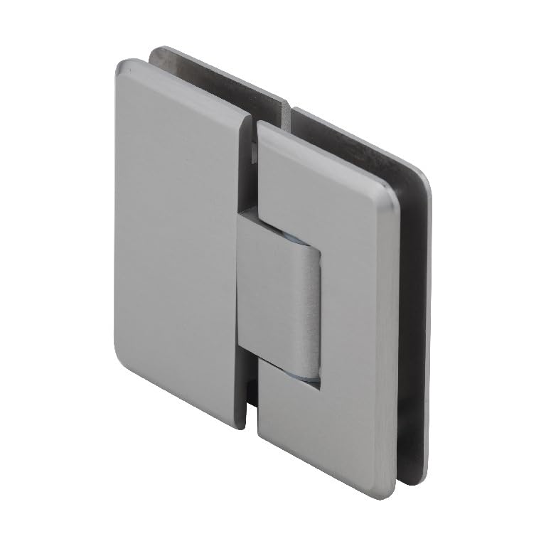 CRL C0L380BN Brushed Nickel 380 Series Adjustable 180 Degree Glass-to-Glass Hinge - Premium Cabinet & Shower Door Hardware for Bathroom & Kitchen Renovation