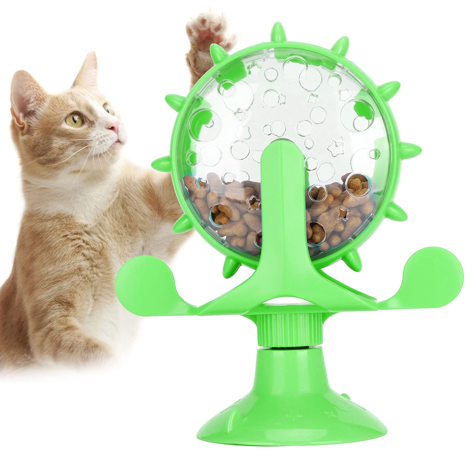 Interactive Cat Puzzle Toy - 3 Color Options for Pet Training & Mental Stimulation (Green) | Engaging Play for Indoor Cats & Boredom Relief