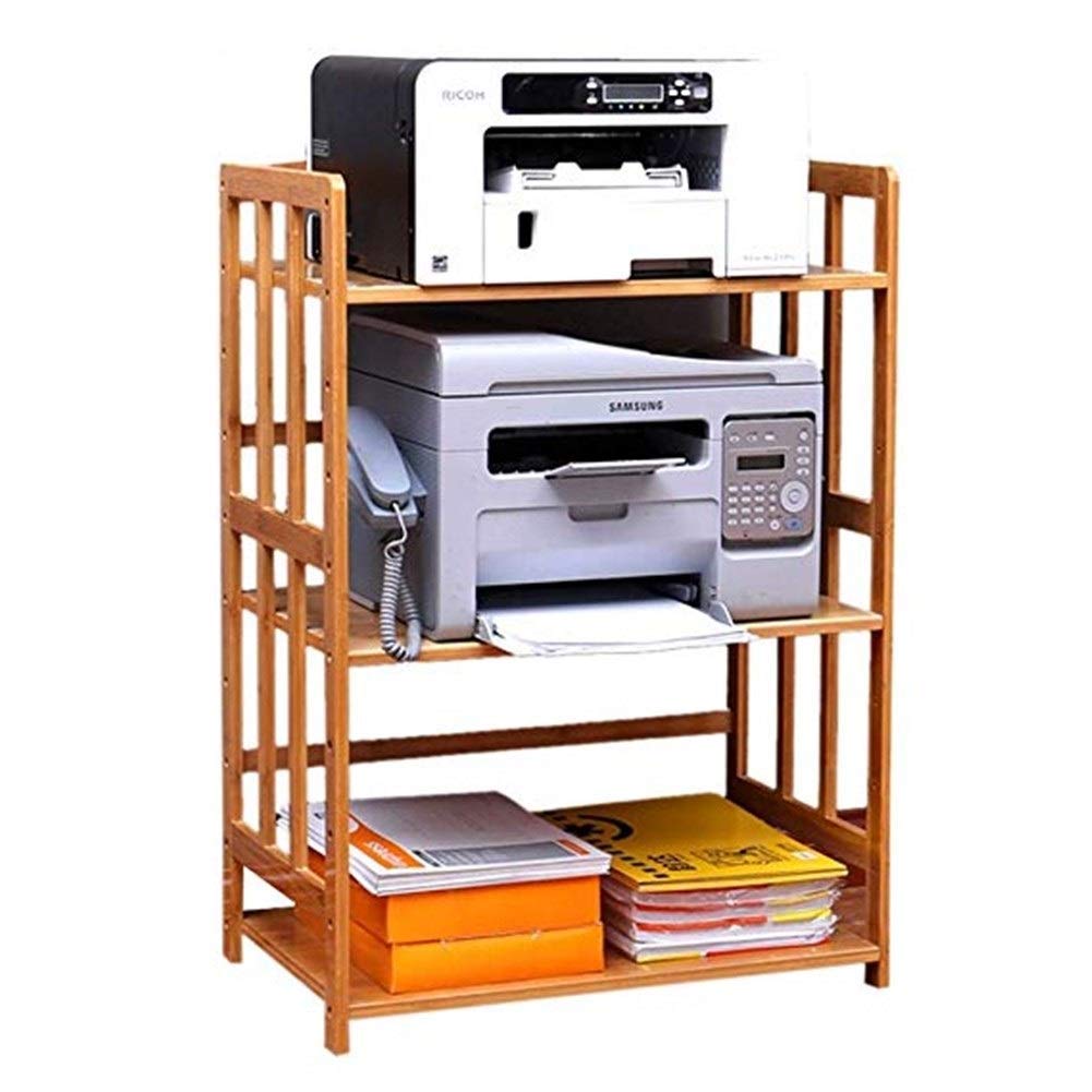 Modern Solid Wood Printer Rack - Heavy Duty Desktop Organizer for Office, Workspace & Home - File Storage Shelf, Fax Stand & Copier Holder - Perfect for Desk Organization & Paper Management