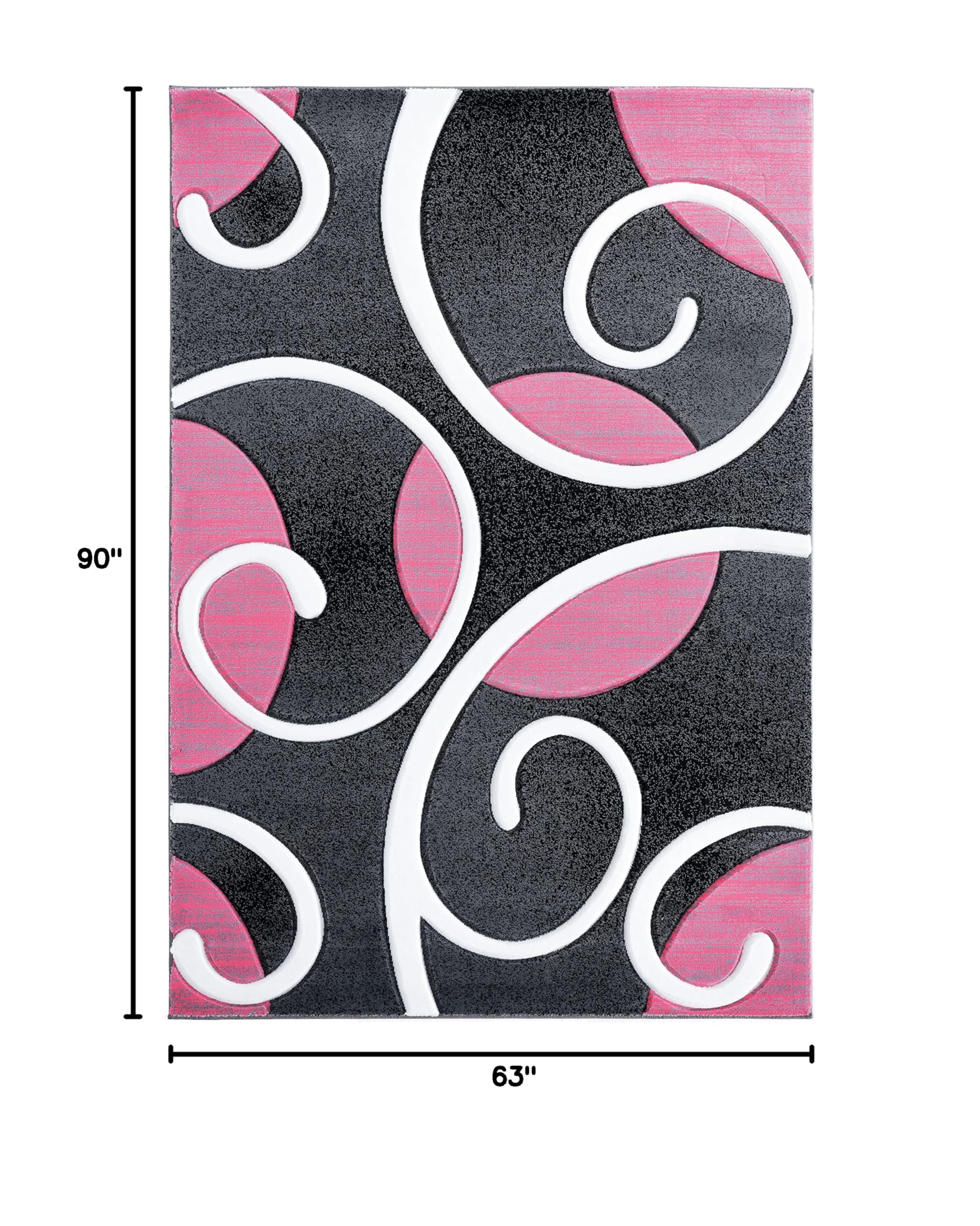 United Weavers of America Bristol Riley Pink Area Rug 5'3