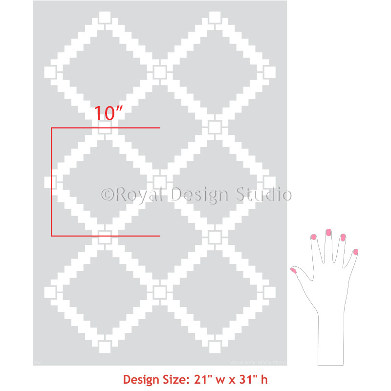 Onward Allover Tile Stencil - Reusable DIY Wall & Floor Stenciling Kit for Home Decor, Bathroom & Kitchen Renovation - Perfect for Creating Custom Patterns on Tiles, Walls & Furniture