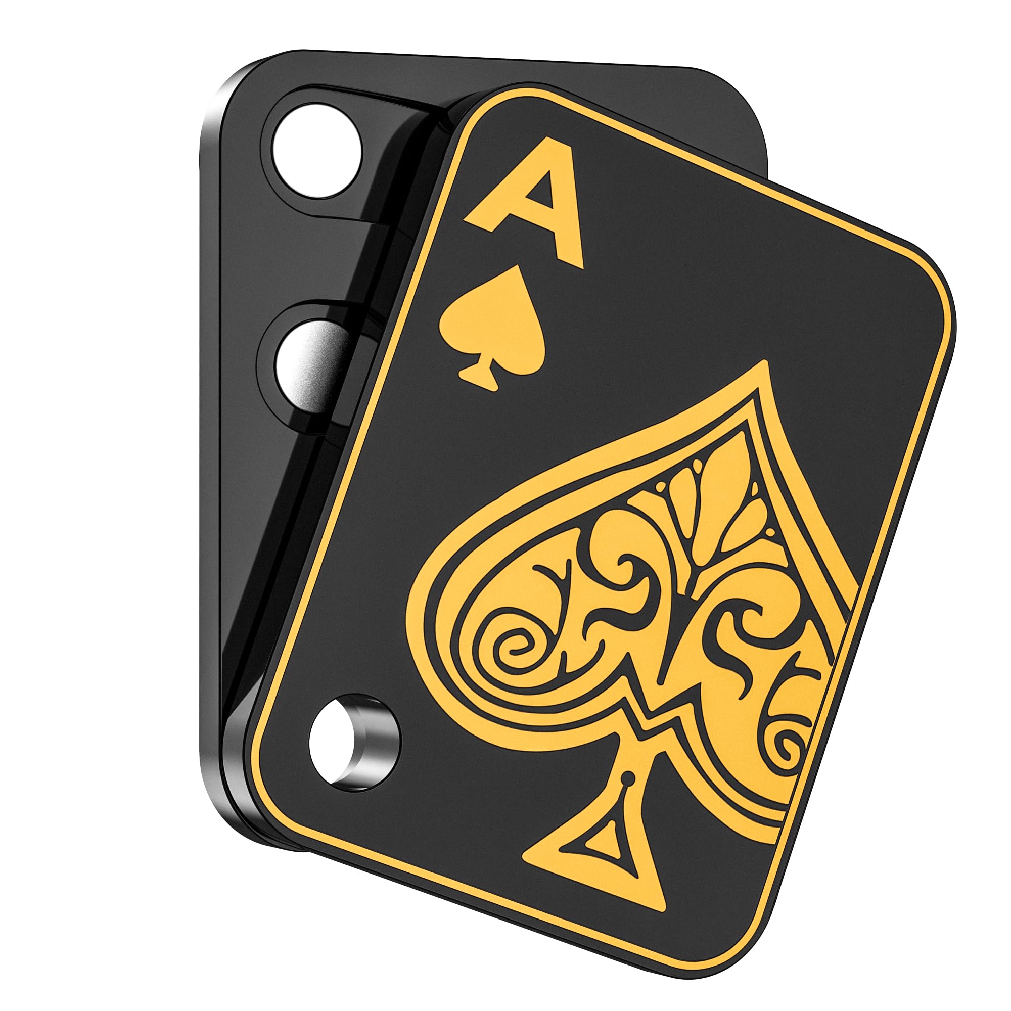 Metal Fidget Slider Toy for Adults - Magnetic Poker Push Card for Anxiety Relief, Stress Reduction & ADHD Focus - Cool EDC Desk Gadget for Office, Home & Travel (Black)