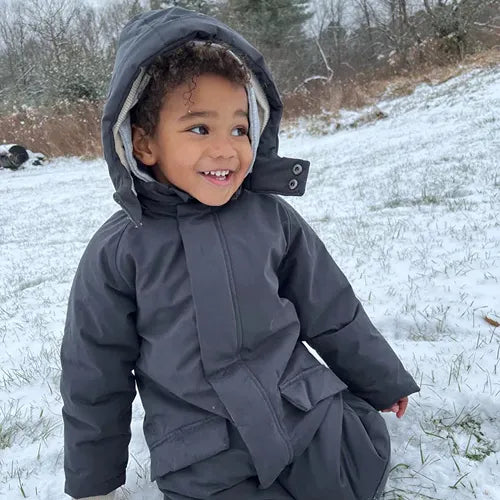 Benji Snowsuit for Toddlers (1T 2T) - Warm Winter Snowsuit in Smokey Grey - Perfect for Outdoor Play & Winter Adventures