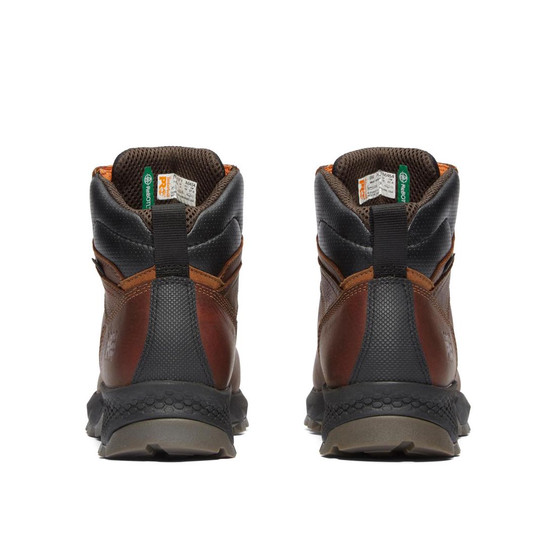 Titan EV 6 Inch Composite Toe Waterproof Work Boots for Men - Slip Resistant Safety Shoes, Electrical Hazard Protection - Ideal for Construction, Warehouse & Outdoor Jobs (Brown)