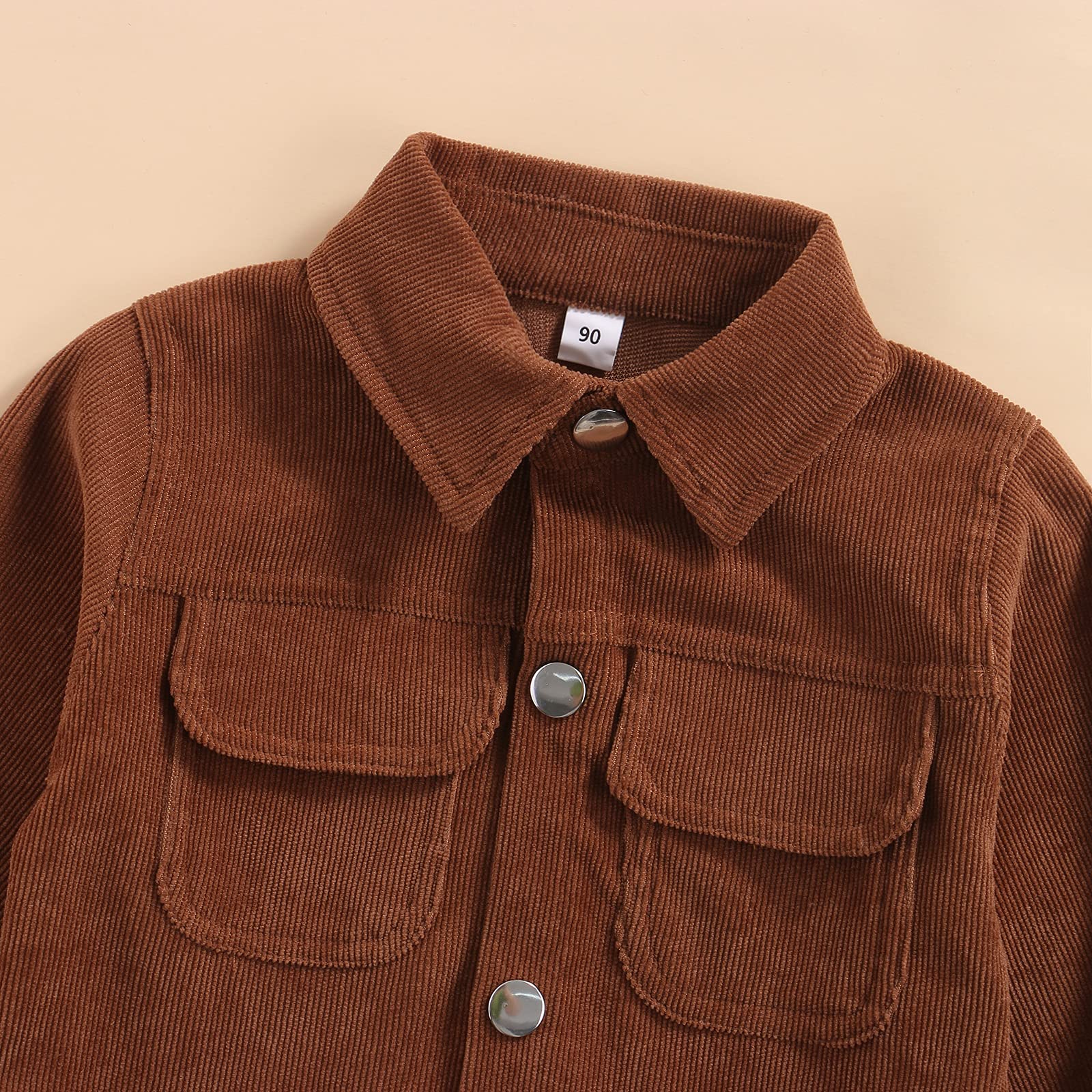 Ledy Champswiin Corduroy Button Down Shirt for Toddler Boys | Spring & Fall Long Sleeve Outerwear | Perfect for Playdates, School & Family Outings