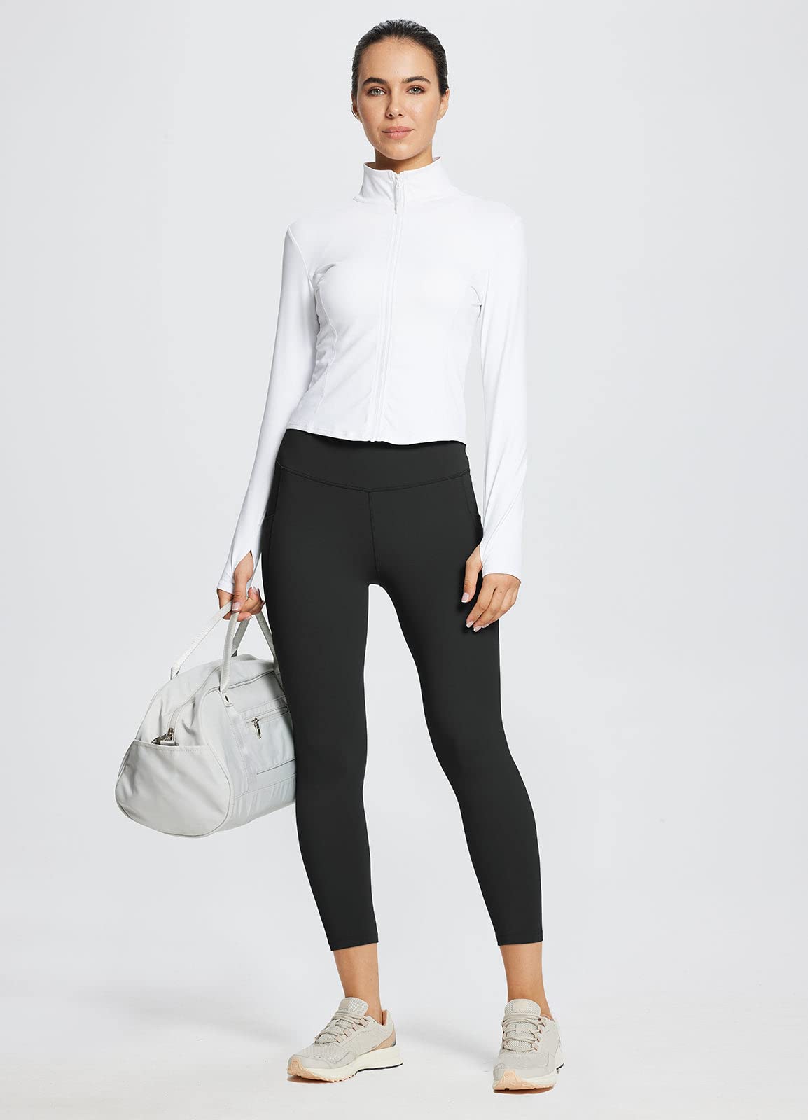 Baleaf Women's High Waisted Leggings with Pockets - Tummy Control Workout Running Yoga Pants 7/8 Length Ultra Soft Athletic Gym Ankle Pants - Perfect for Gym, Running, Yoga & Everyday Wear